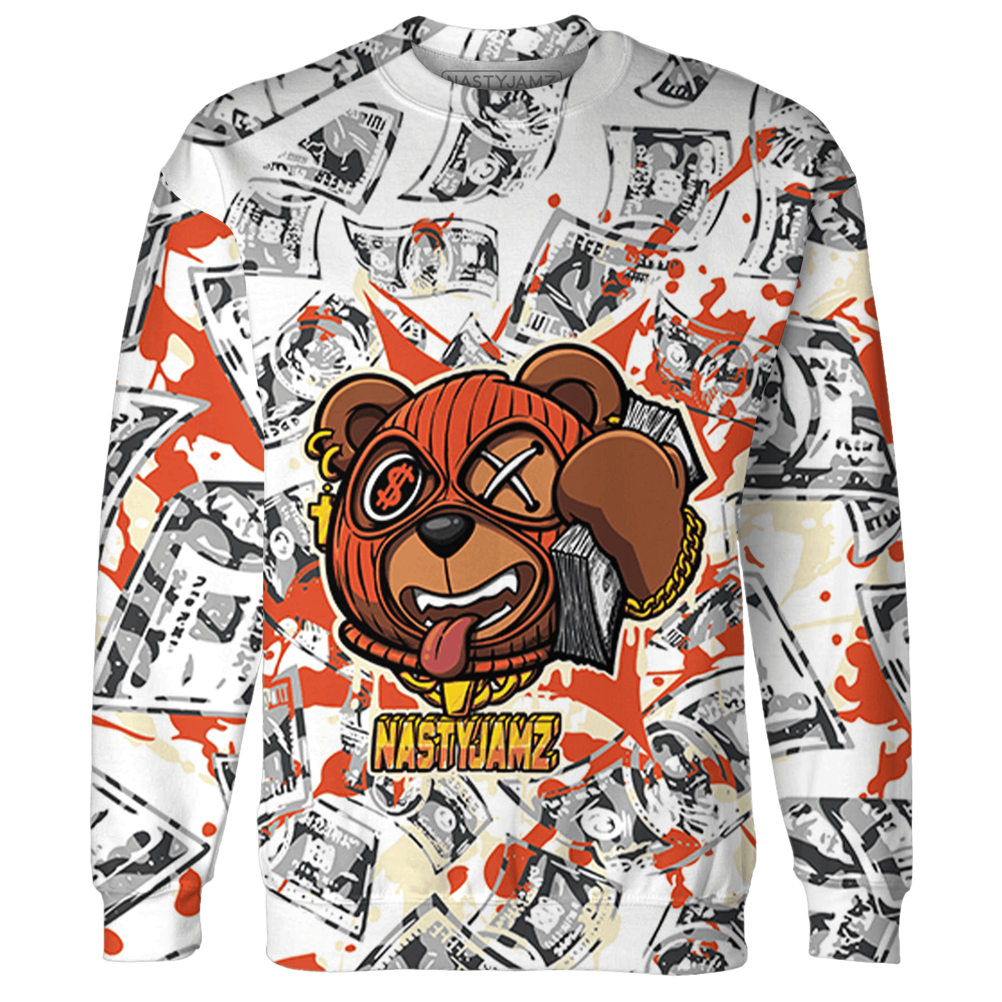 Georgia Peach 3s Sweatshirt Match Money Motive BER 3D All-Over Print - NastyJamz