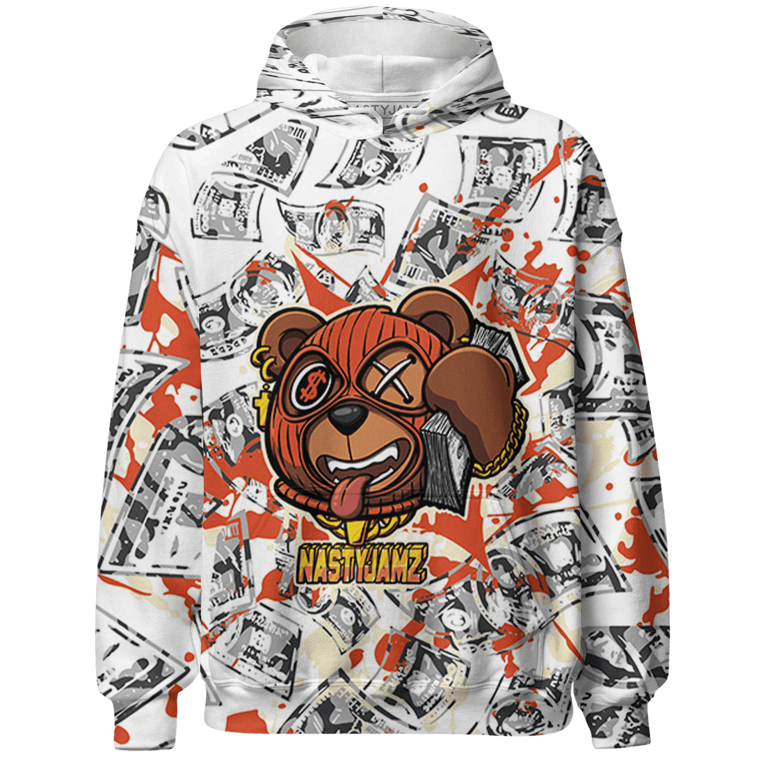 Georgia Peach 3s Hoodie Match Money Motive BER 3D All-Over Print - NastyJamz