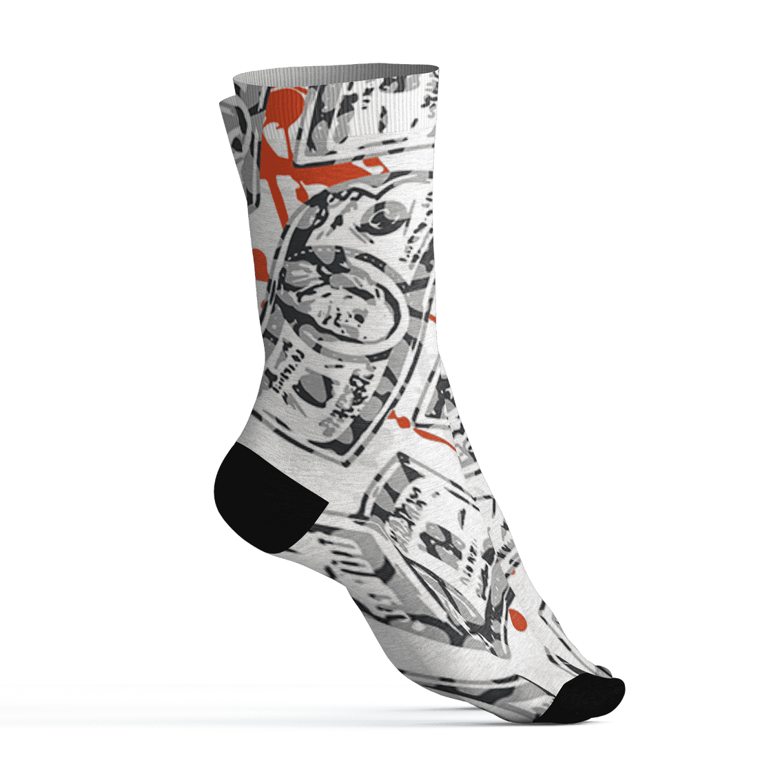 Georgia Peach 3s Socks Match Money Motive BER 3D All-Over Print - NastyJamz