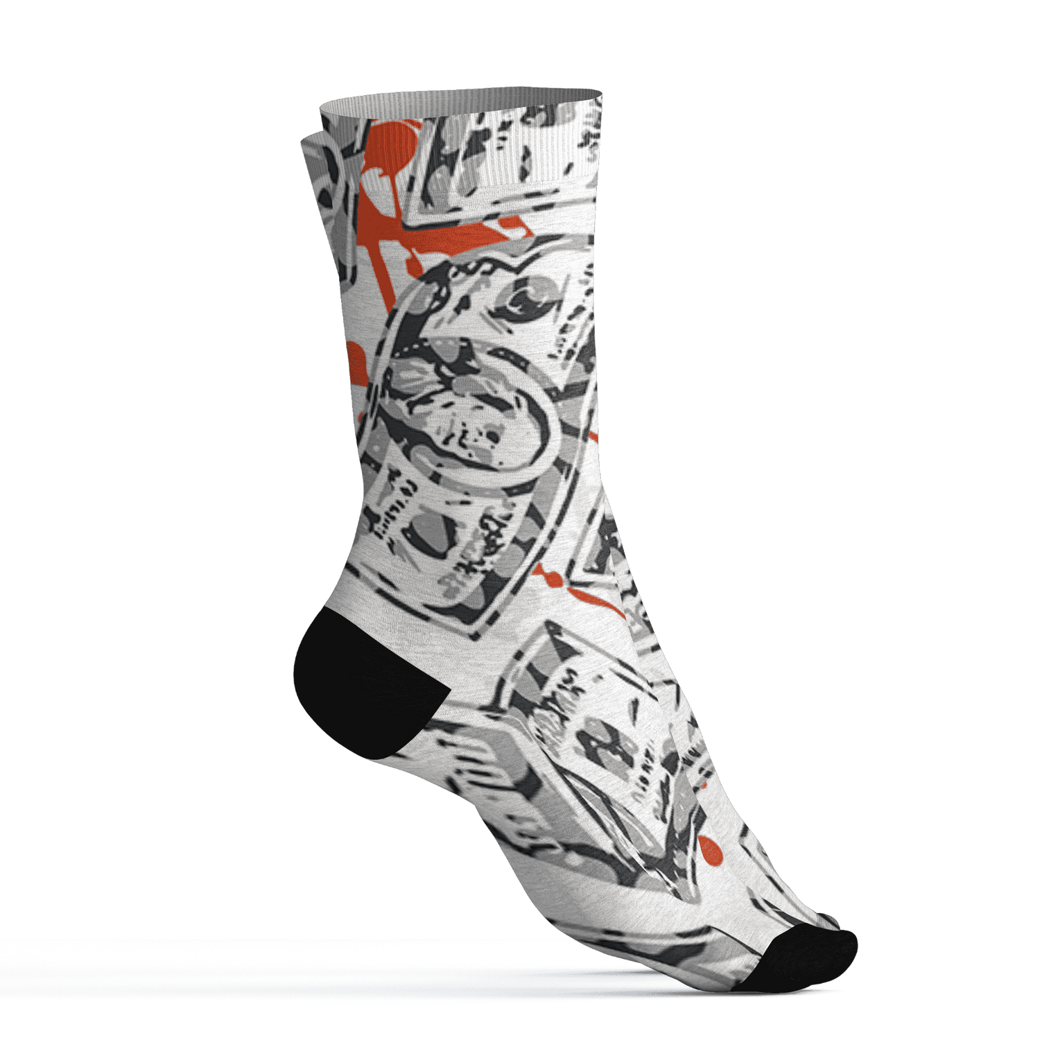 Georgia Peach 3s Socks Match Money Motive BER 3D All-Over Print - NastyJamz