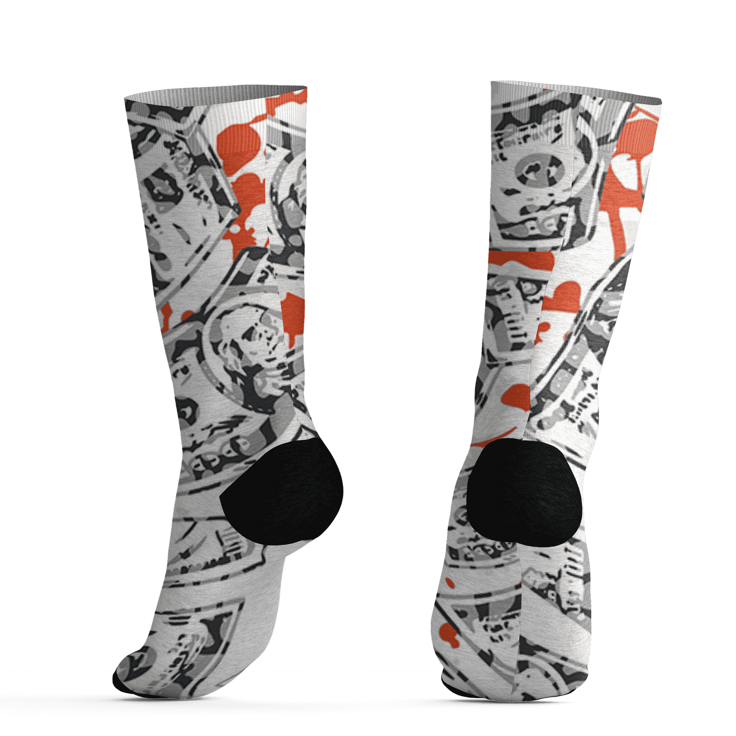 Georgia Peach 3s Socks Match Money Motive BER 3D All-Over Print - NastyJamz