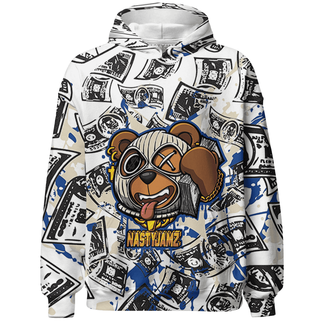 Quaiii 54 3s Hoodie Match Money Motive BER 3D All-Over Print - NastyJamz