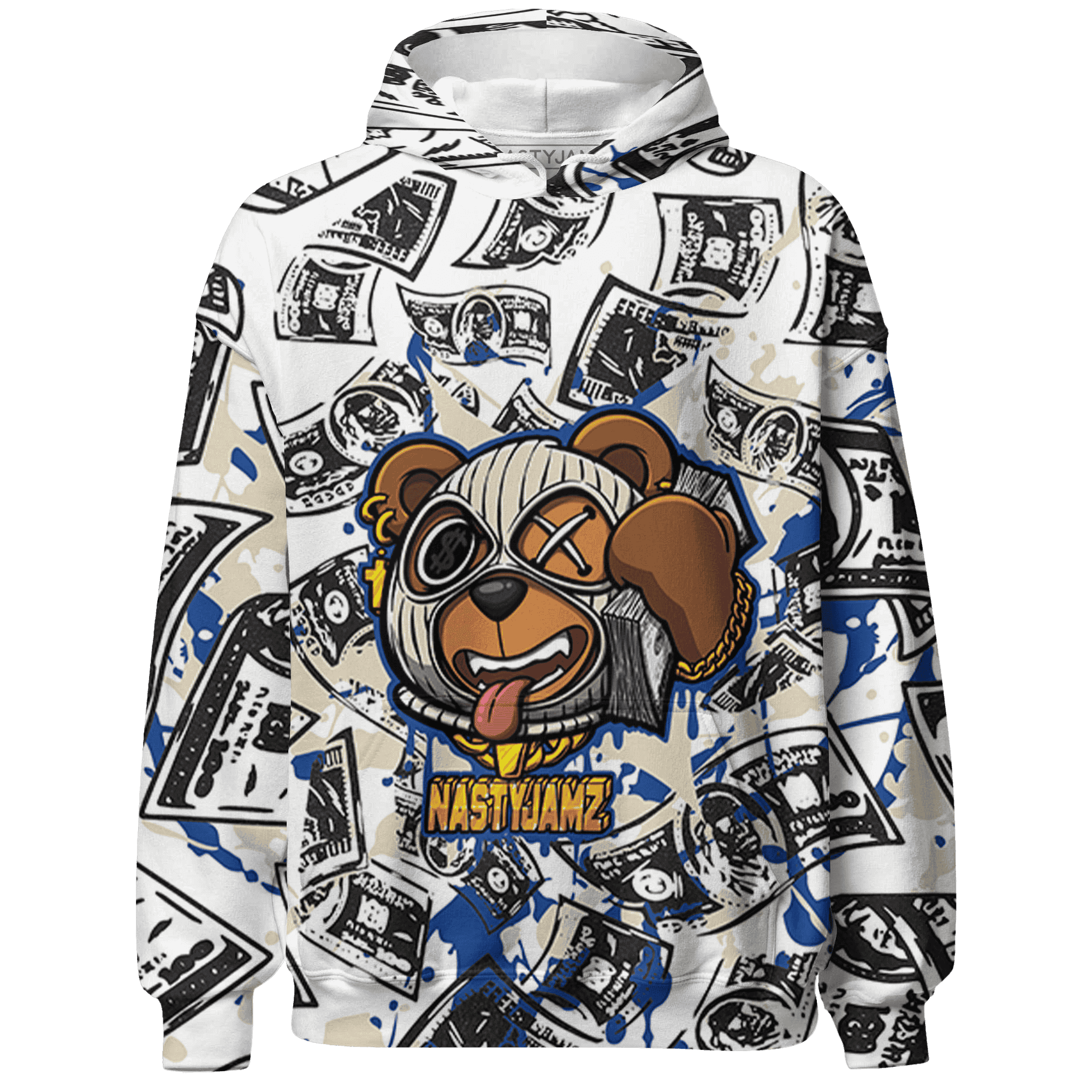 Quaiii 54 3s Hoodie Match Money Motive BER 3D All-Over Print - NastyJamz