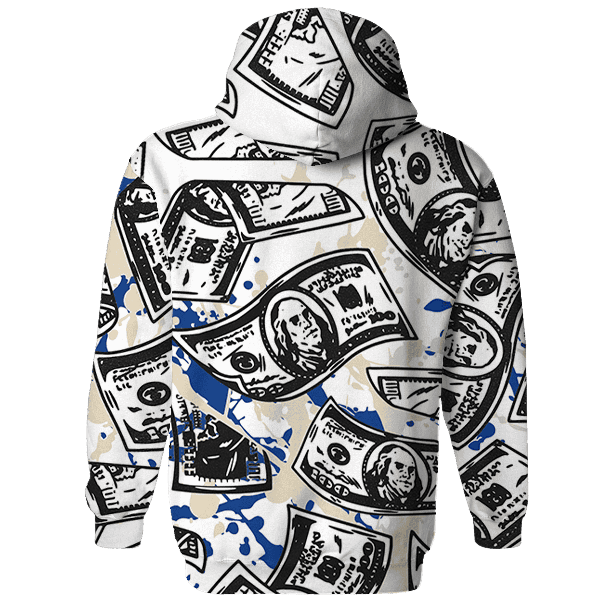 Quaiii 54 3s Hoodie Match Money Motive BER 3D All-Over Print - NastyJamz