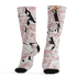 Red Stardust 3s Socks Match Money Motive BER 3D All-Over Print - NastyJamz