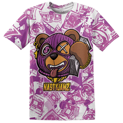 GS Hyper Violet 4s T Shirt Match Money Motive BER 3D All-Over Print - NastyJamz