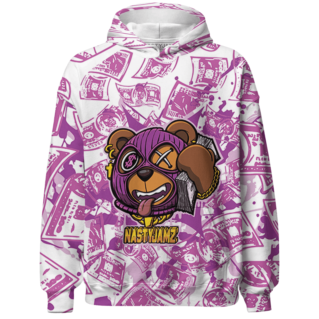 GS Hyper Violet 4s Hoodie Match Money Motive BER 3D All-Over Print - NastyJamz