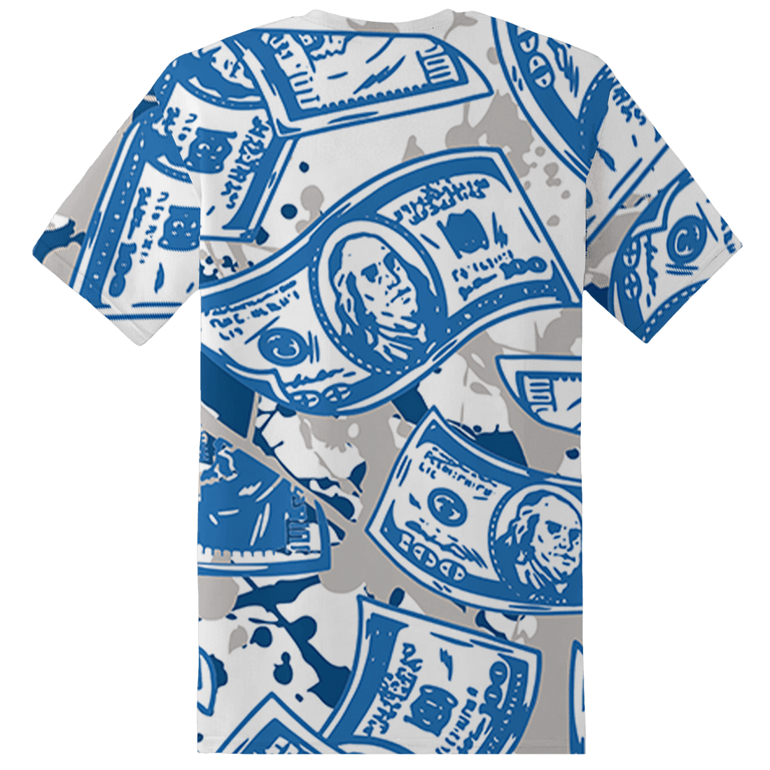 Industrial Blue 4s T Shirt Match Money Motive BER 3D All-Over Print - NastyJamz