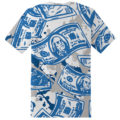 Industrial Blue 4s T Shirt Match Money Motive BER 3D All-Over Print - NastyJamz