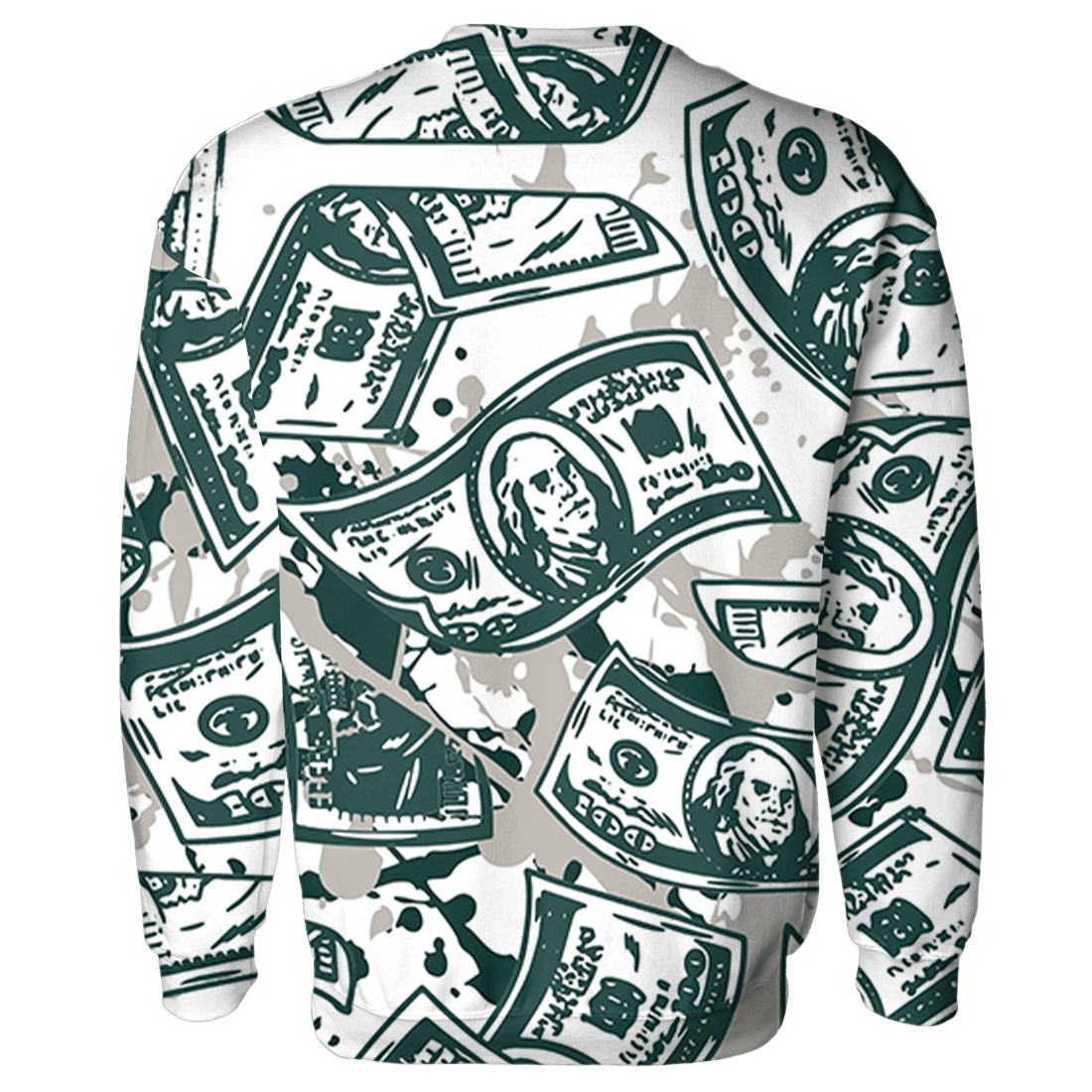 Oxidized Green 4s Sweatshirt Match Money Motive BER 3D All-Over Print - NastyJamz