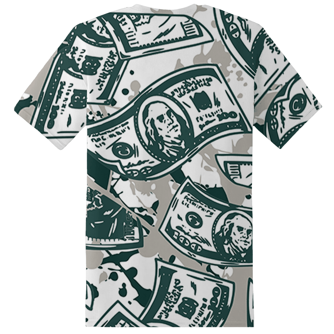 Oxidized Green 4s T Shirt Match Money Motive BER 3D All-Over Print - NastyJamz