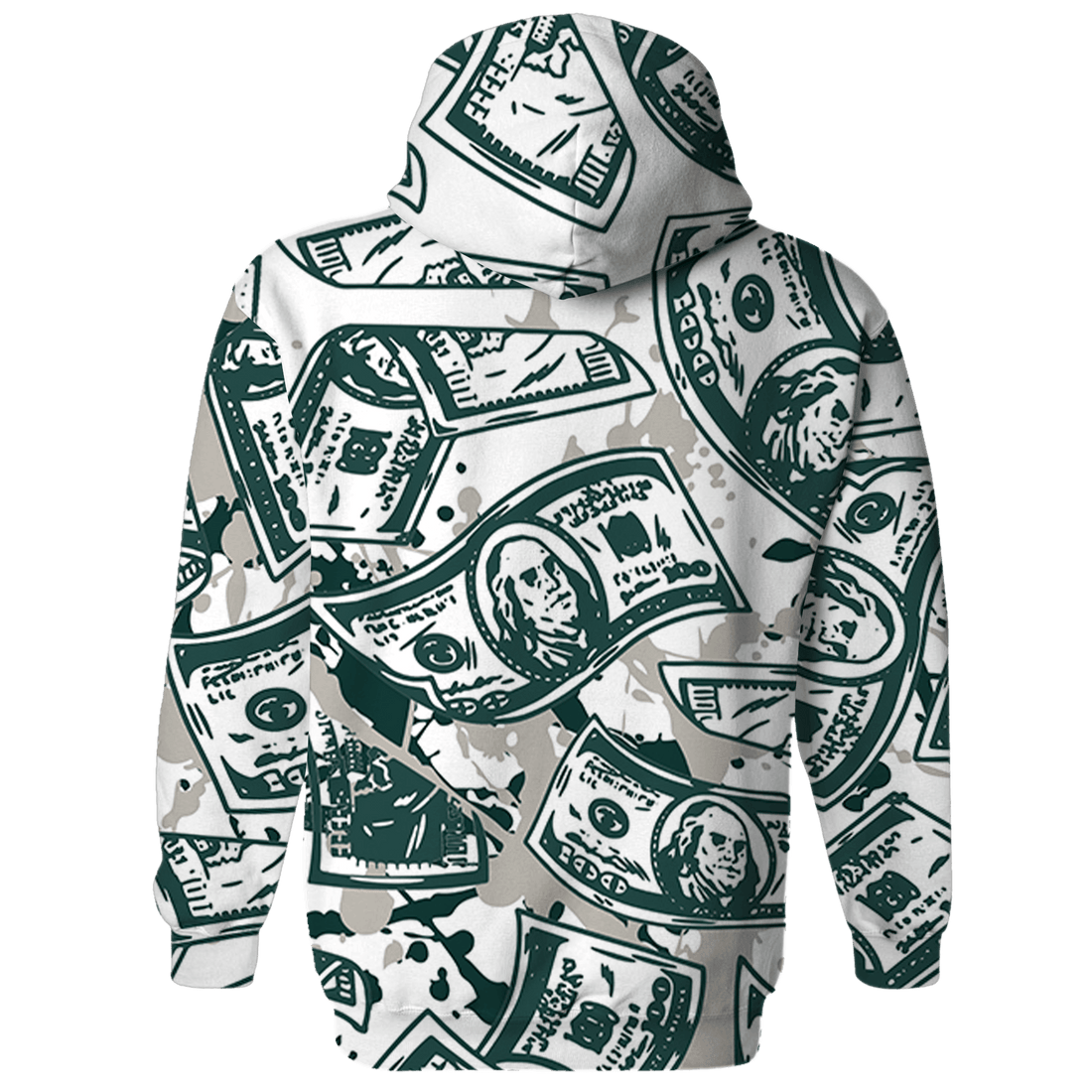 Oxidized Green 4s Hoodie Match Money Motive BER 3D All-Over Print - NastyJamz