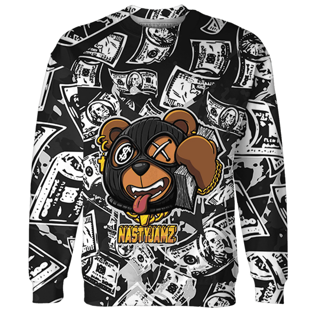 White-Thunder-4s-Sweatshirt-Match-Money-Motive-BER-3D