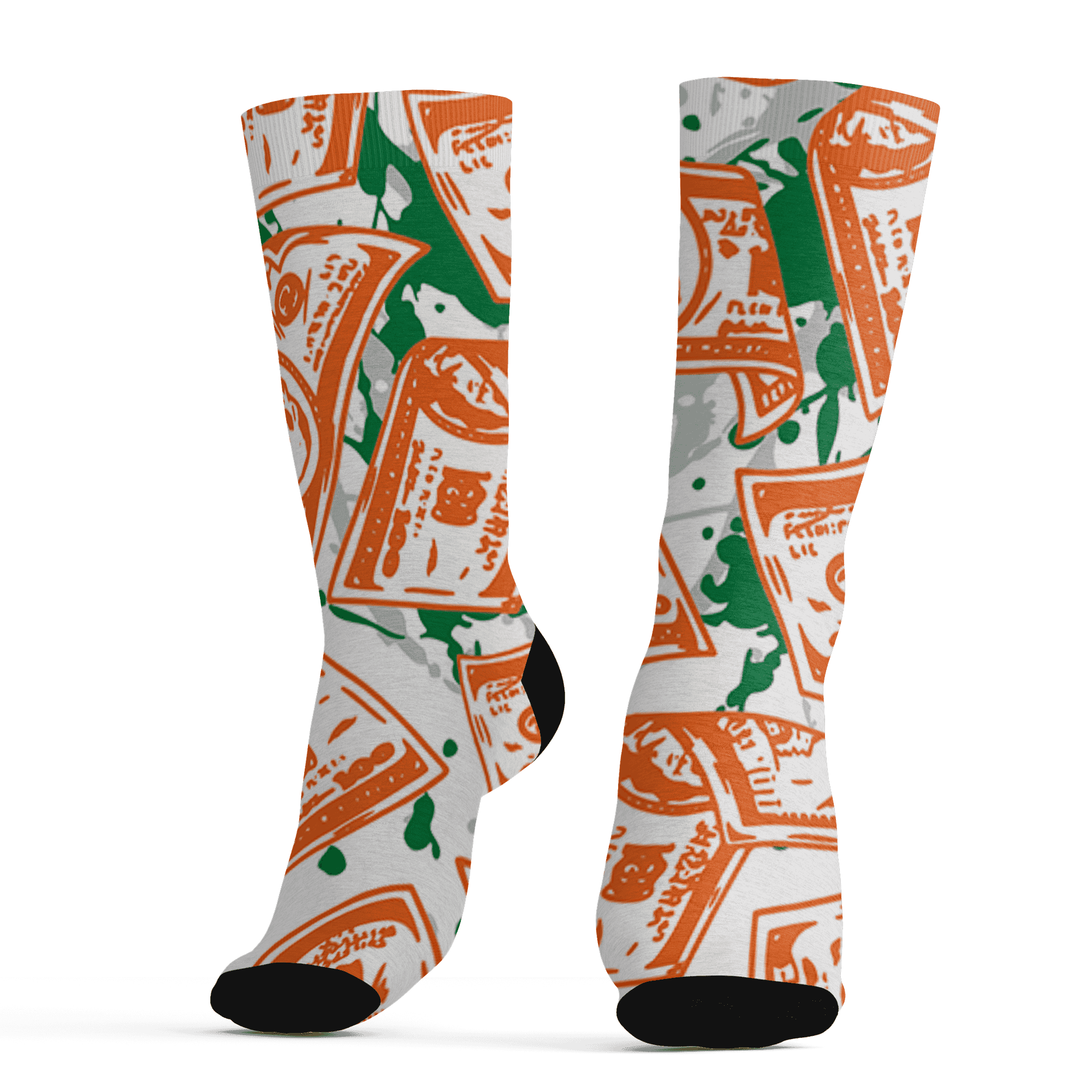 AJ 5 MAM Hurricanes Socks Match Money Motive BER 3D All-Over Print - NastyJamz