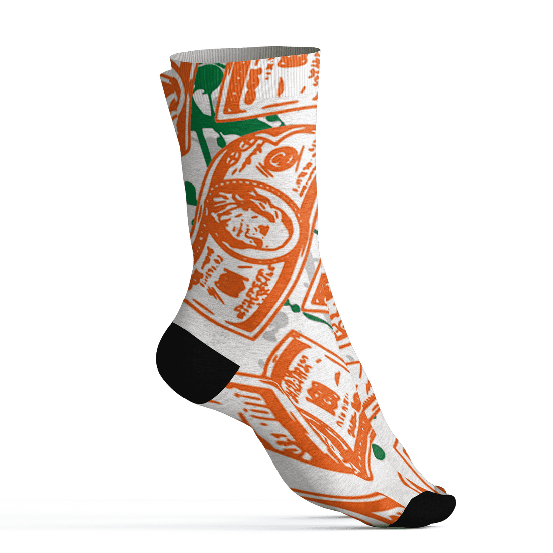 AJ 5 MAM Hurricanes Socks Match Money Motive BER 3D All-Over Print - NastyJamz