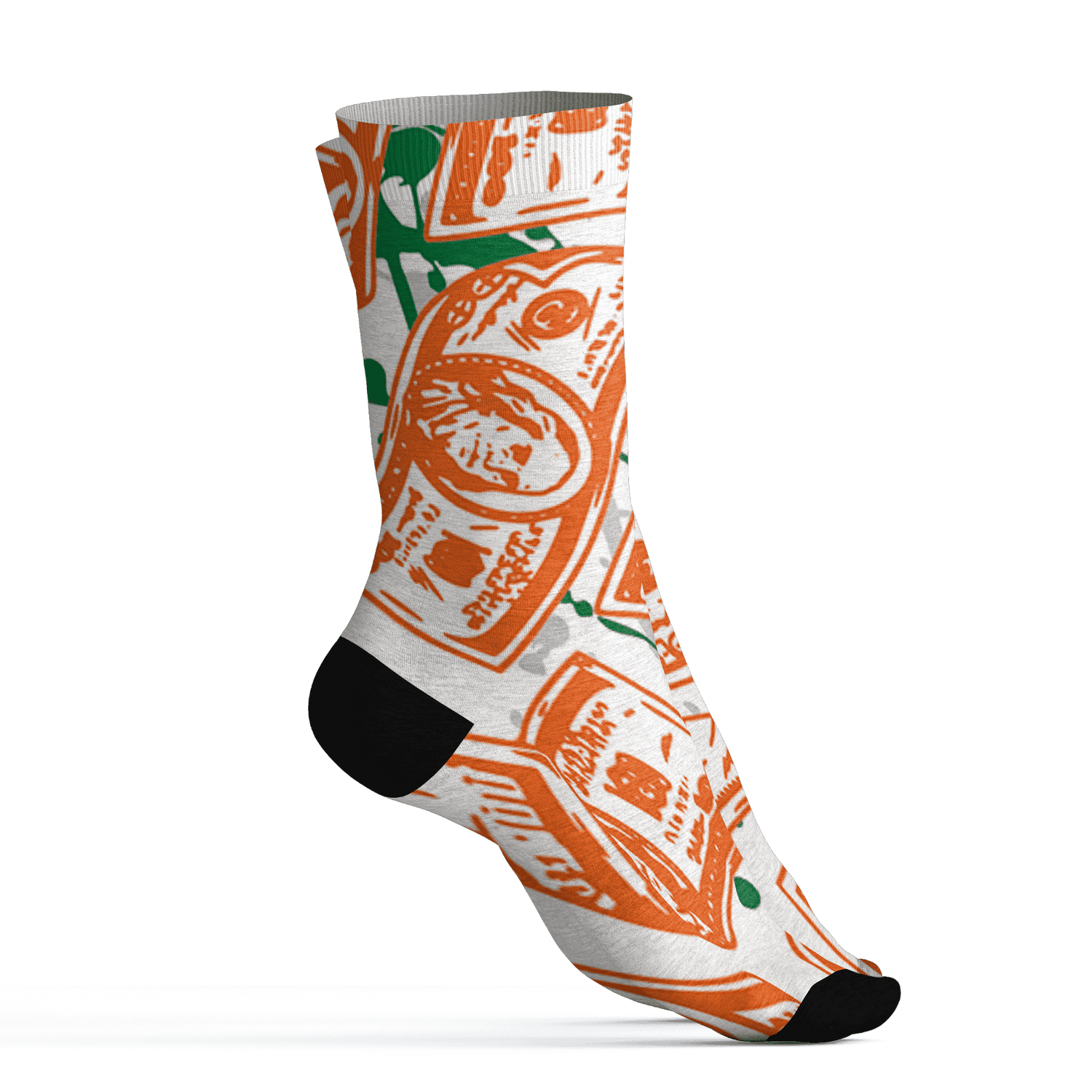 AJ 5 MAM Hurricanes Socks Match Money Motive BER 3D All-Over Print - NastyJamz