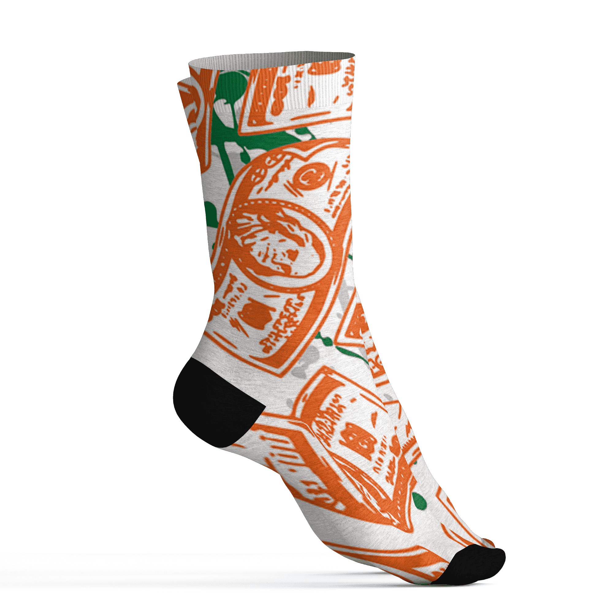 AJ 5 MAM Hurricanes Socks Match Money Motive BER 3D All-Over Print - NastyJamz