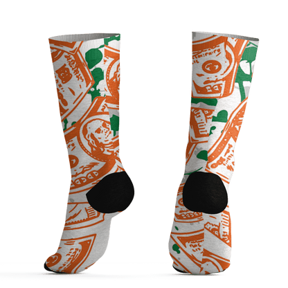 AJ 5 MAM Hurricanes Socks Match Money Motive BER 3D All-Over Print - NastyJamz