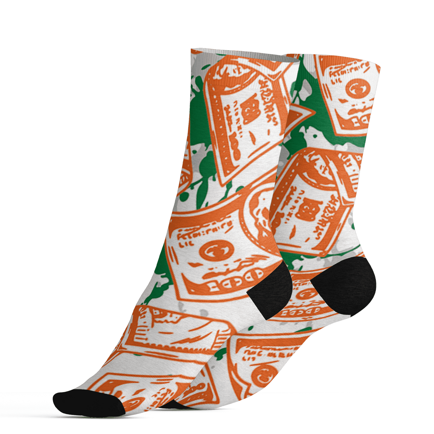 AJ 5 MAM Hurricanes Socks Match Money Motive BER 3D All-Over Print - NastyJamz