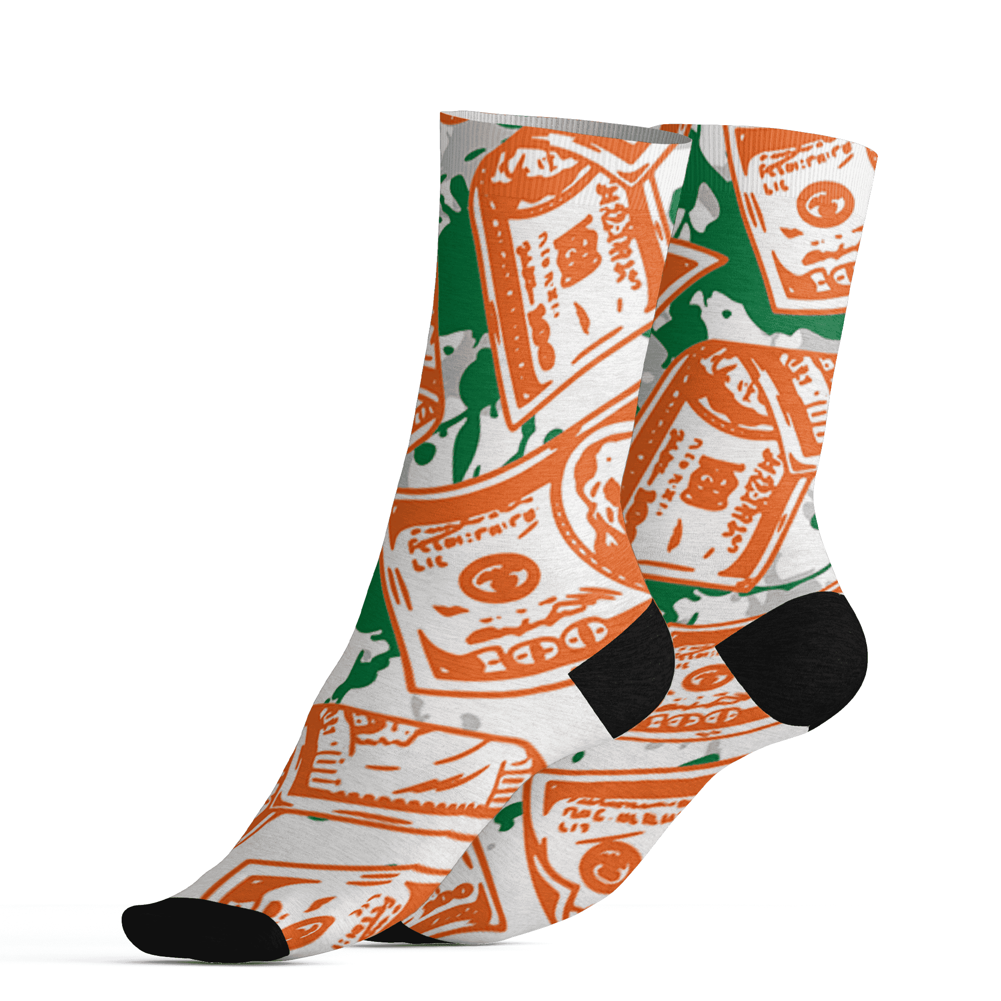 AJ 5 MAM Hurricanes Socks Match Money Motive BER 3D All-Over Print - NastyJamz