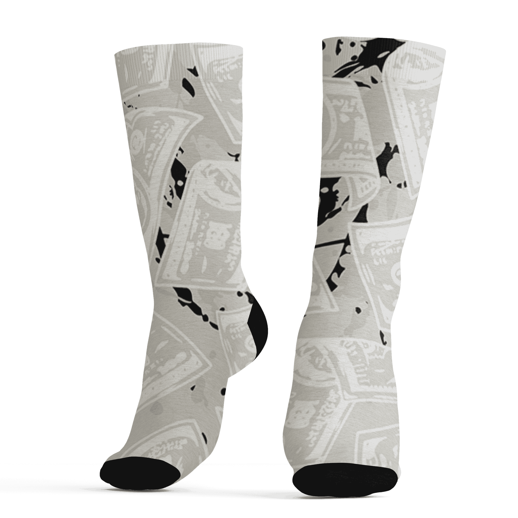 AJ 5 SE Sail Socks Match Money Motive BER 3D All-Over Print - NastyJamz