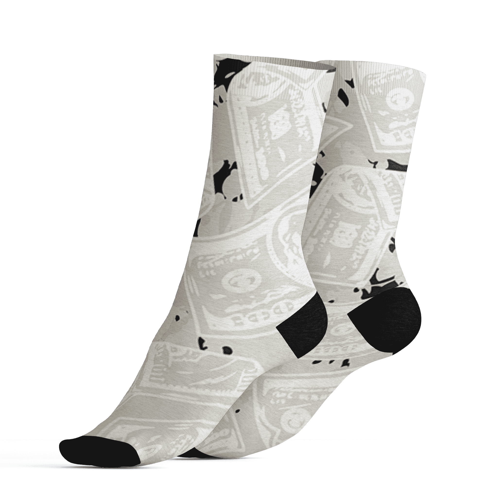 AJ 5 SE Sail Socks Match Money Motive BER 3D All-Over Print - NastyJamz