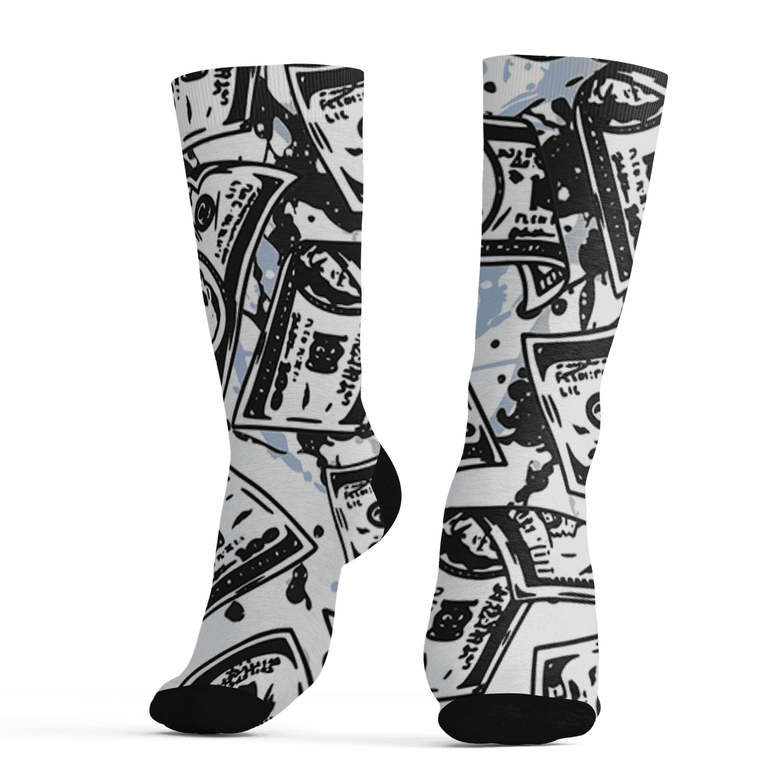 AJ 6 Reverse Oreo Socks Match Money Motive BER 3D All-Over Print - NastyJamz