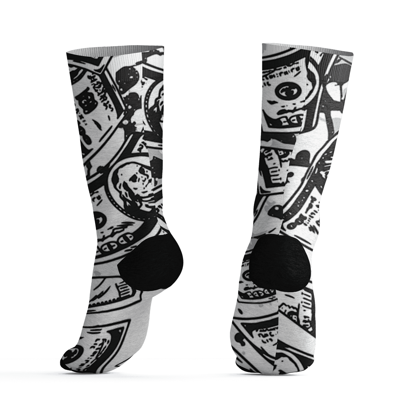 AJ 6 Reverse Oreo Socks Match Money Motive BER 3D All-Over Print - NastyJamz