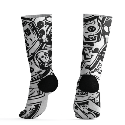 AJ 6 Reverse Oreo Socks Match Money Motive BER 3D All-Over Print - NastyJamz