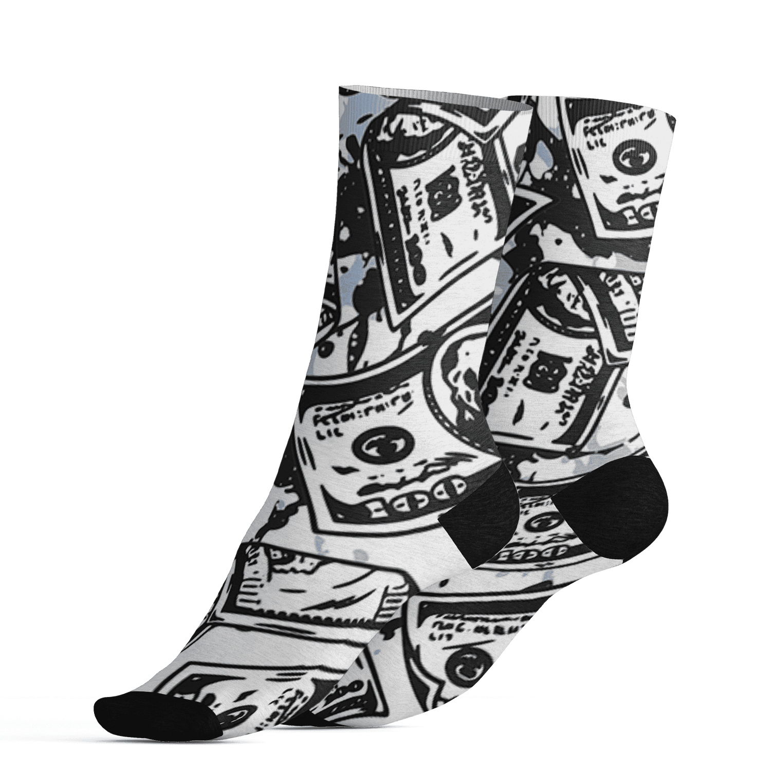 AJ 6 Reverse Oreo Socks Match Money Motive BER 3D All-Over Print - NastyJamz