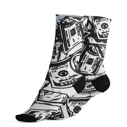 AJ 6 Reverse Oreo Socks Match Money Motive BER 3D All-Over Print - NastyJamz