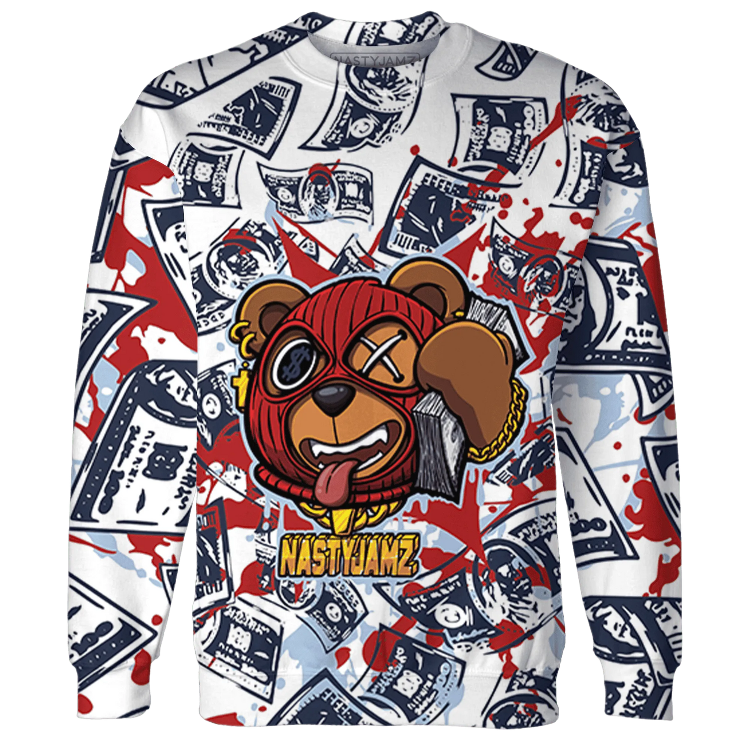 White-Navy-6s-Sweatshirt-Match-Money-Motive-BER-3D