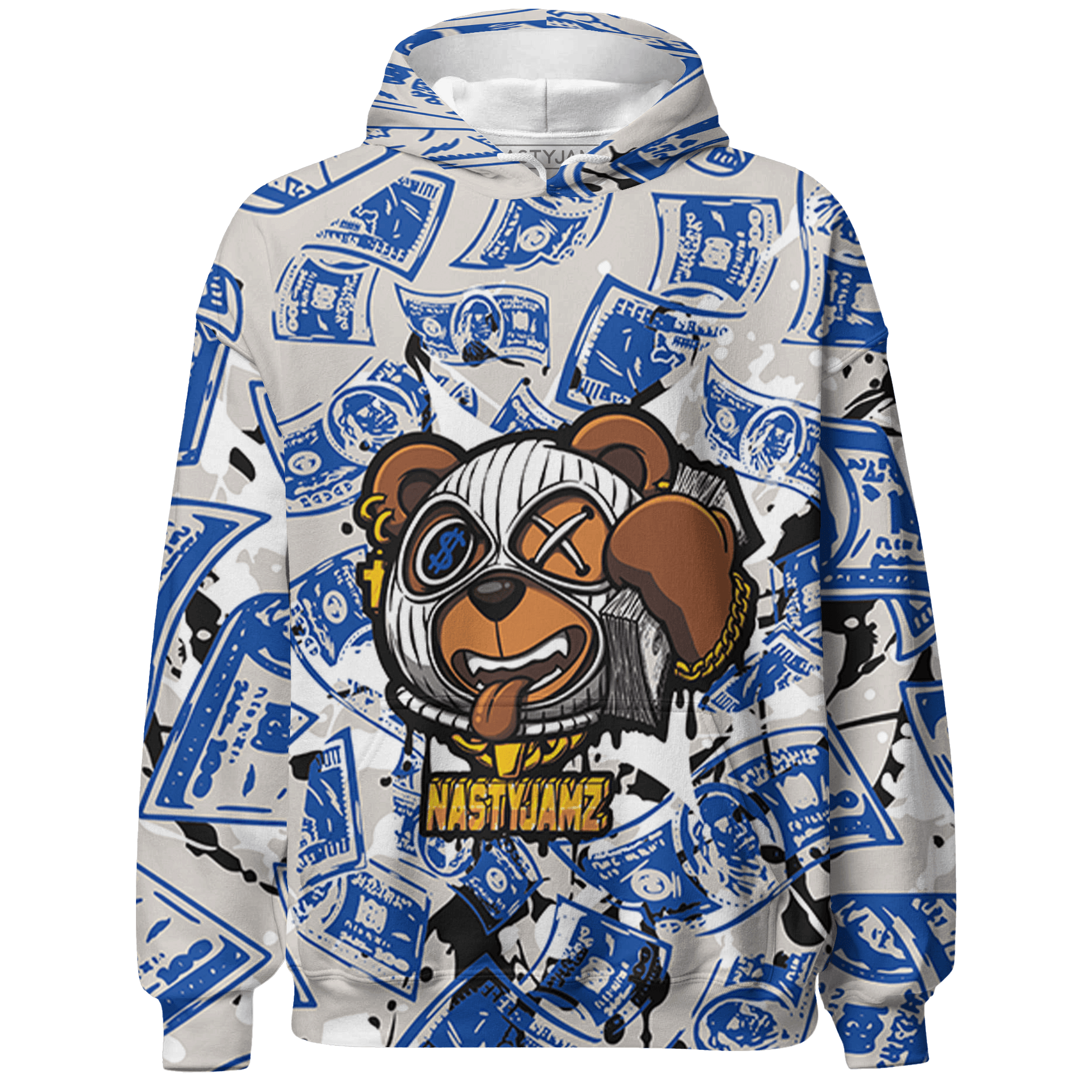 Air Max 1 86 Royal Hoodie Match Money Motive BER 3D All-Over Print - NastyJamz