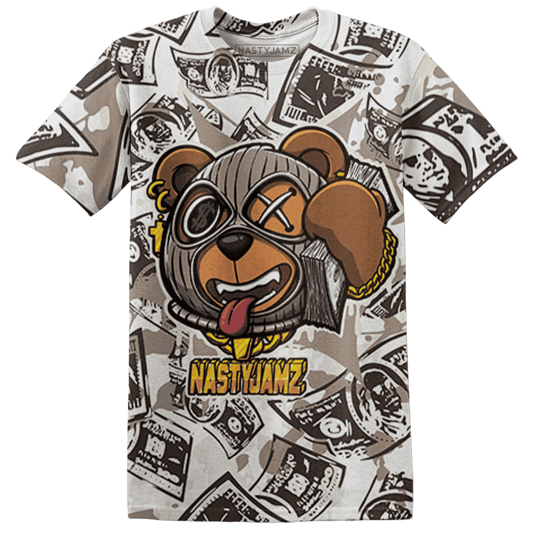 Dunk Low Baroque Brown T Shirt Match Money Motive BER 3D All-Over Print - NastyJamz