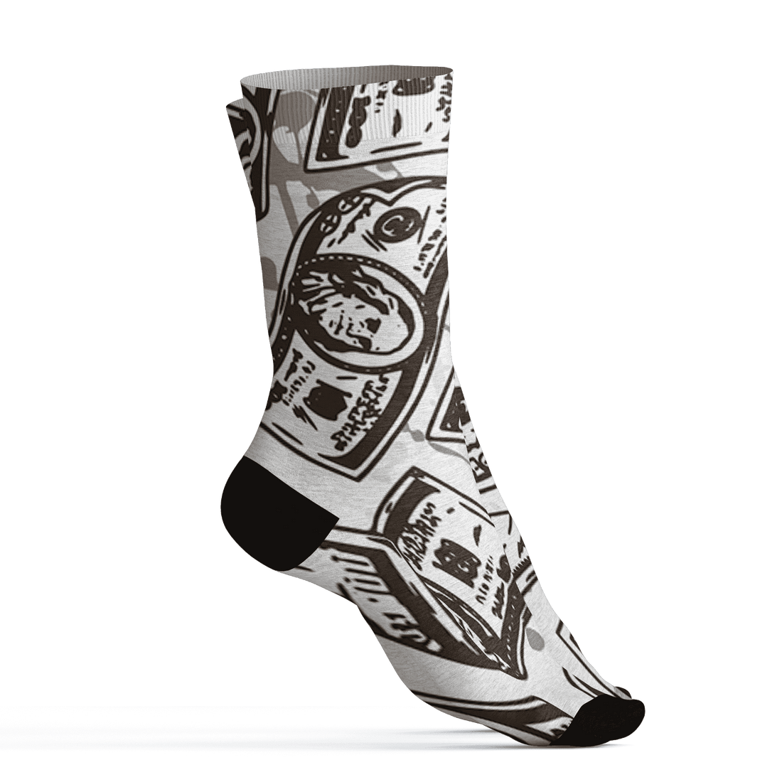 Dunk Low Baroque Brown Socks Match Money Motive BER 3D All-Over Print - NastyJamz