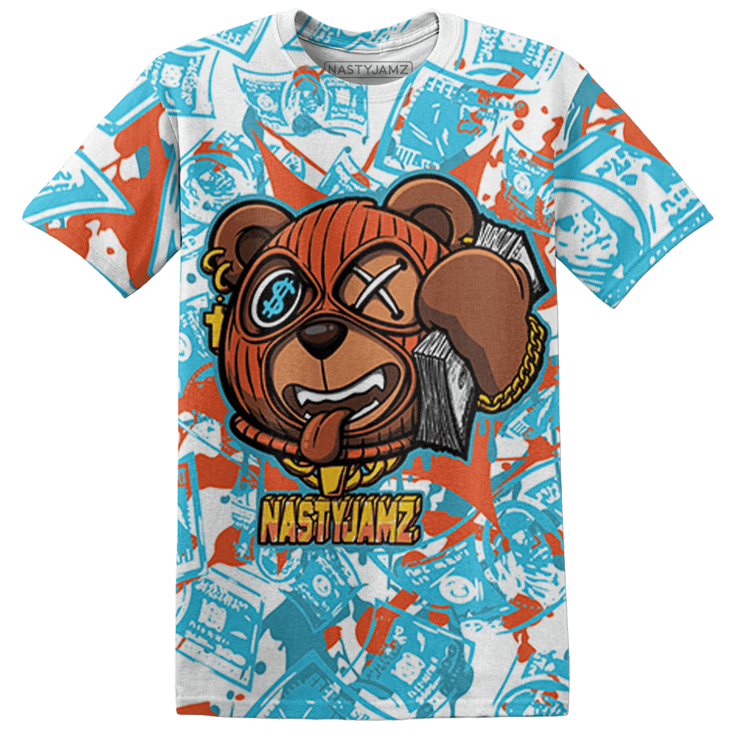 Dunk Low Dolphins T Shirt Match Money Motive BER 3D All-Over Print - NastyJamz