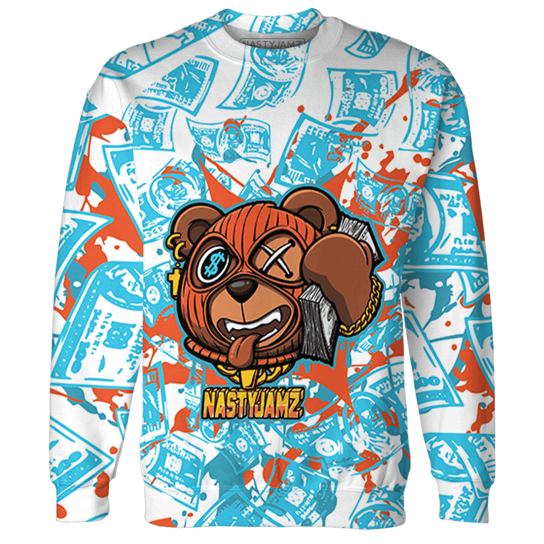 Dunk Low Dolphins Sweatshirt Match Money Motive BER 3D All-Over Print - NastyJamz