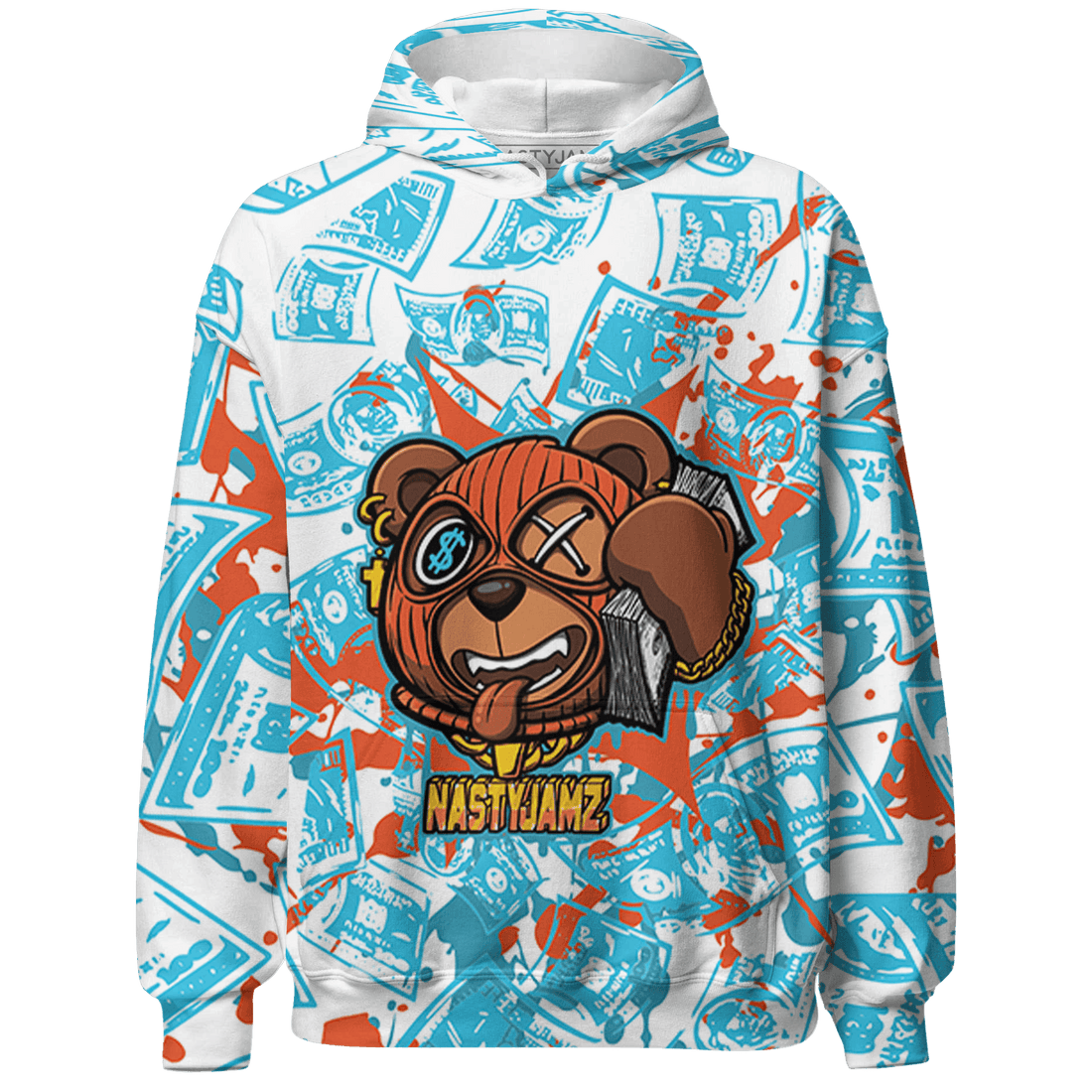 Dunk Low Dolphins Hoodie Match Money Motive BER 3D All-Over Print - NastyJamz