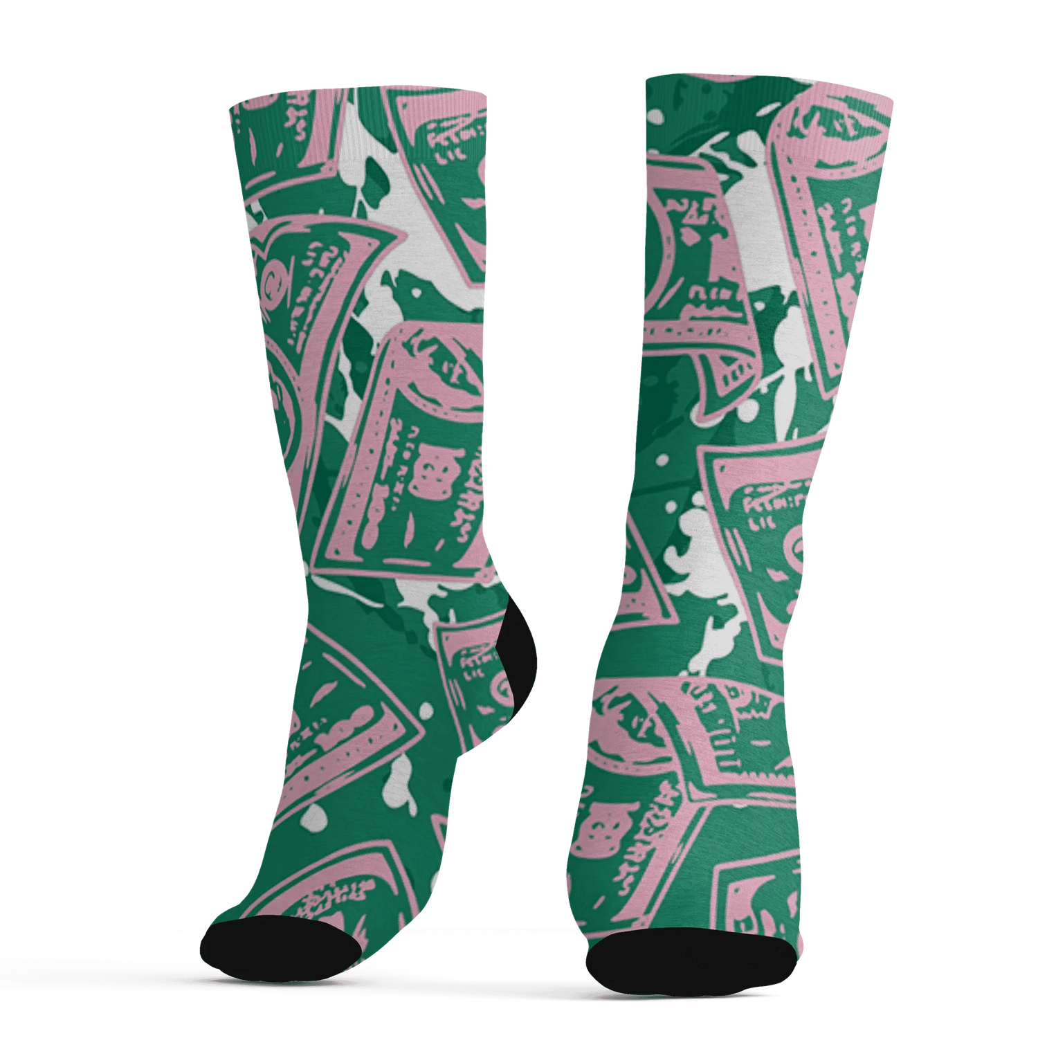 Dunk-Pink-Malachite-Medium-Soft-Low-Sail-Socks-Match-Money-Motive-BER-3D