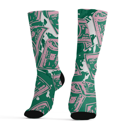 Dunk-Pink-Malachite-Medium-Soft-Low-Sail-Socks-Match-Money-Motive-BER-3D
