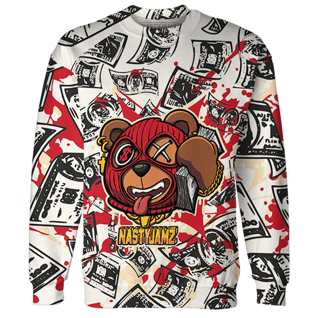 JD Jumman Jack Red Sweatshirt Match Money Motive BER 3D All-Over Print - NastyJamz