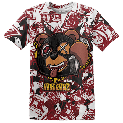 Cherry 12s T Shirt Match Money Motive BER 3D All-Over Print - NastyJamz