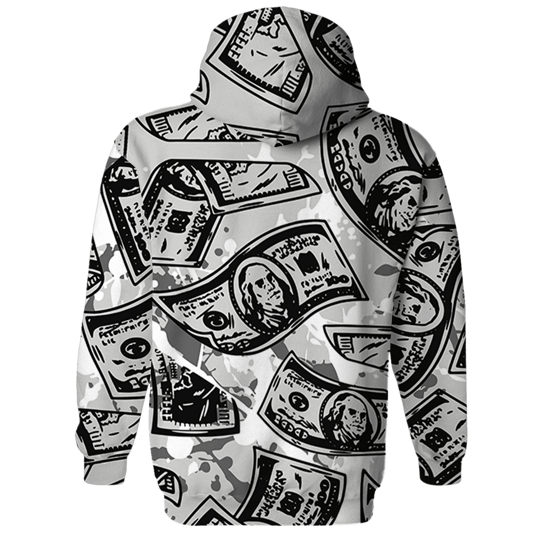Retro High OG Black White 1s Hoodie Match Money Motive BER 3D All-Over Print - NastyJamz