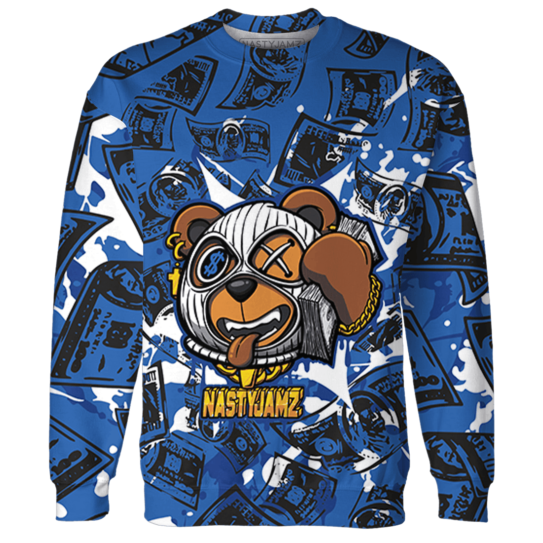 Royal Reimagined 1s Sweatshirt Match Money Motive BER 3D All-Over Print - NastyJamz