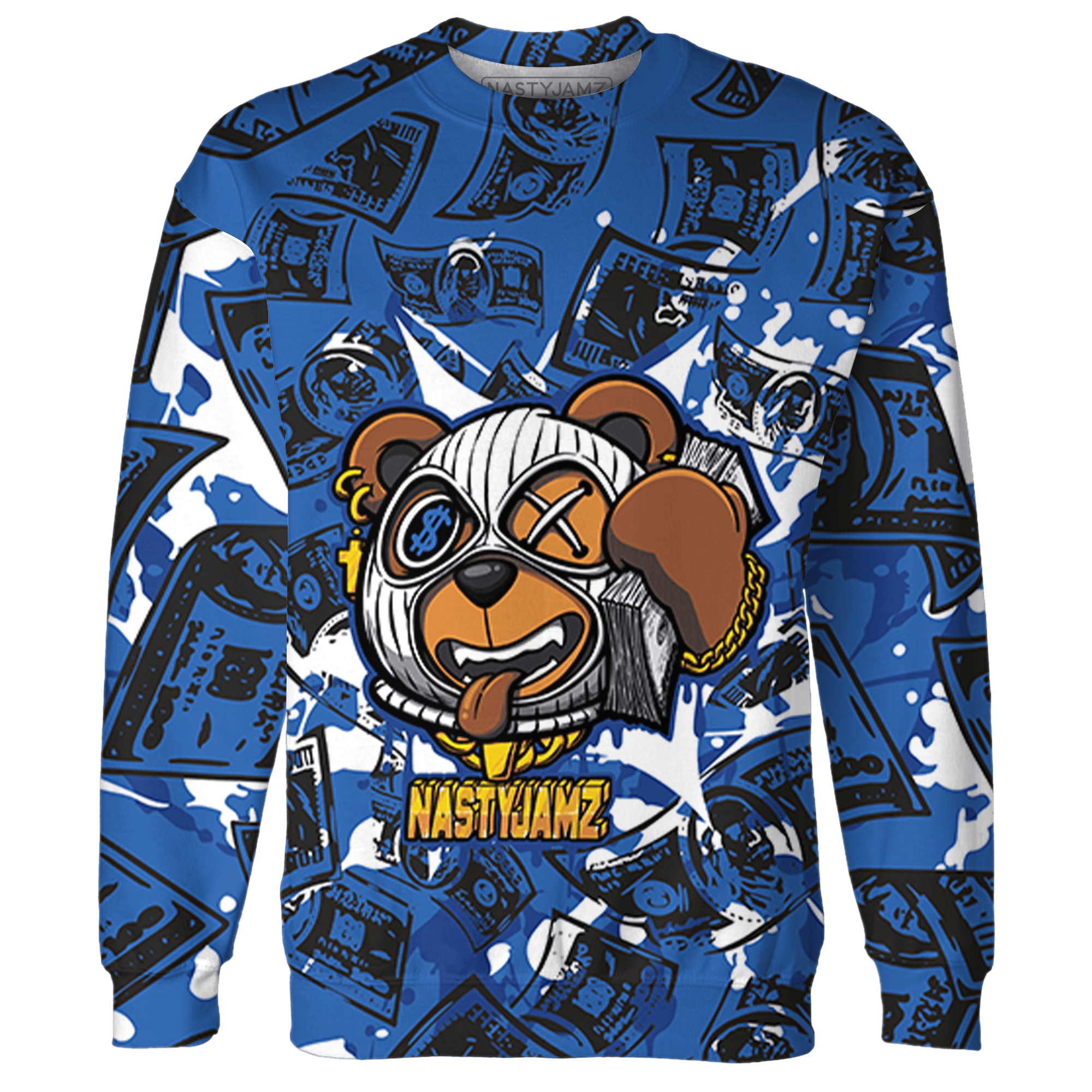 Royal Reimagined 1s Sweatshirt Match Money Motive BER 3D All-Over Print - NastyJamz