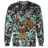 Green Glow 3s Sweatshirt Match Money Motive BER 3D All-Over Print - NastyJamz