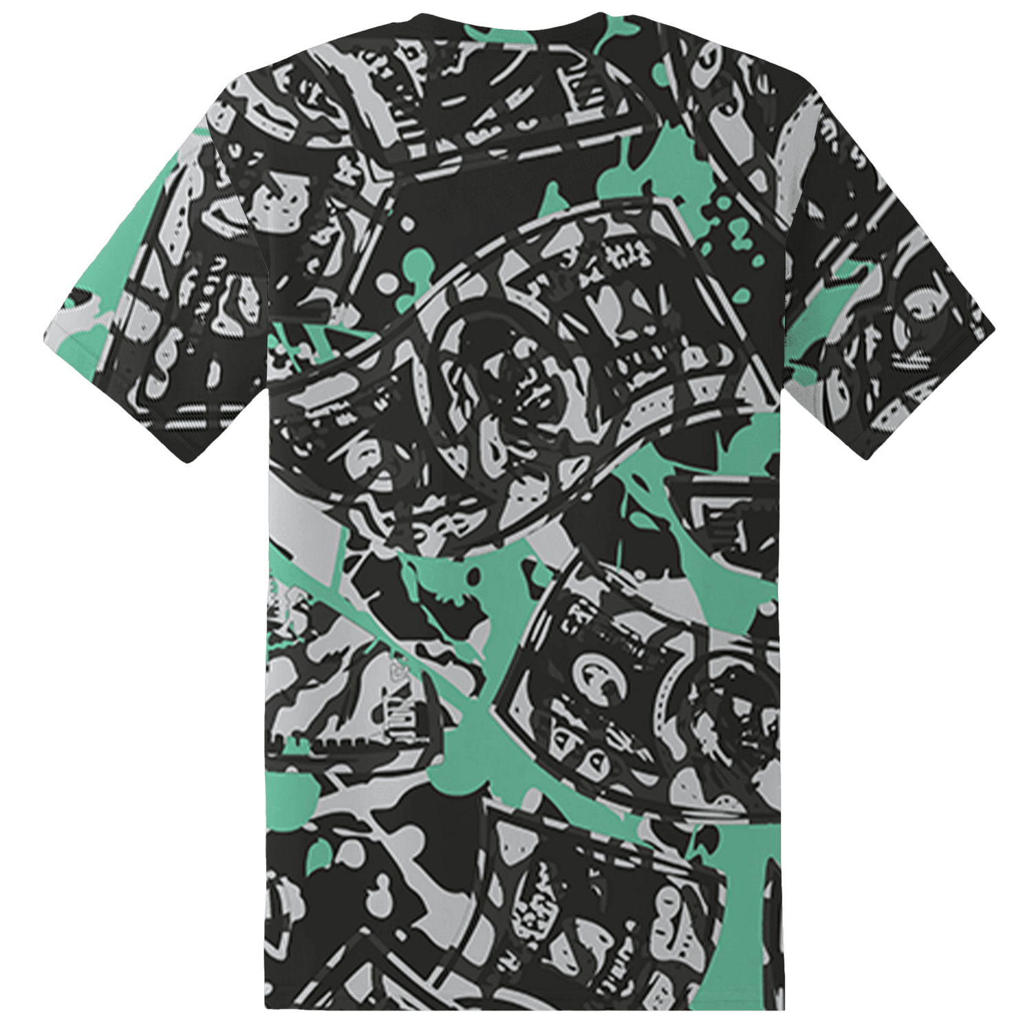 Green Glow 3s T Shirt Match Money Motive BER 3D All-Over Print - NastyJamz