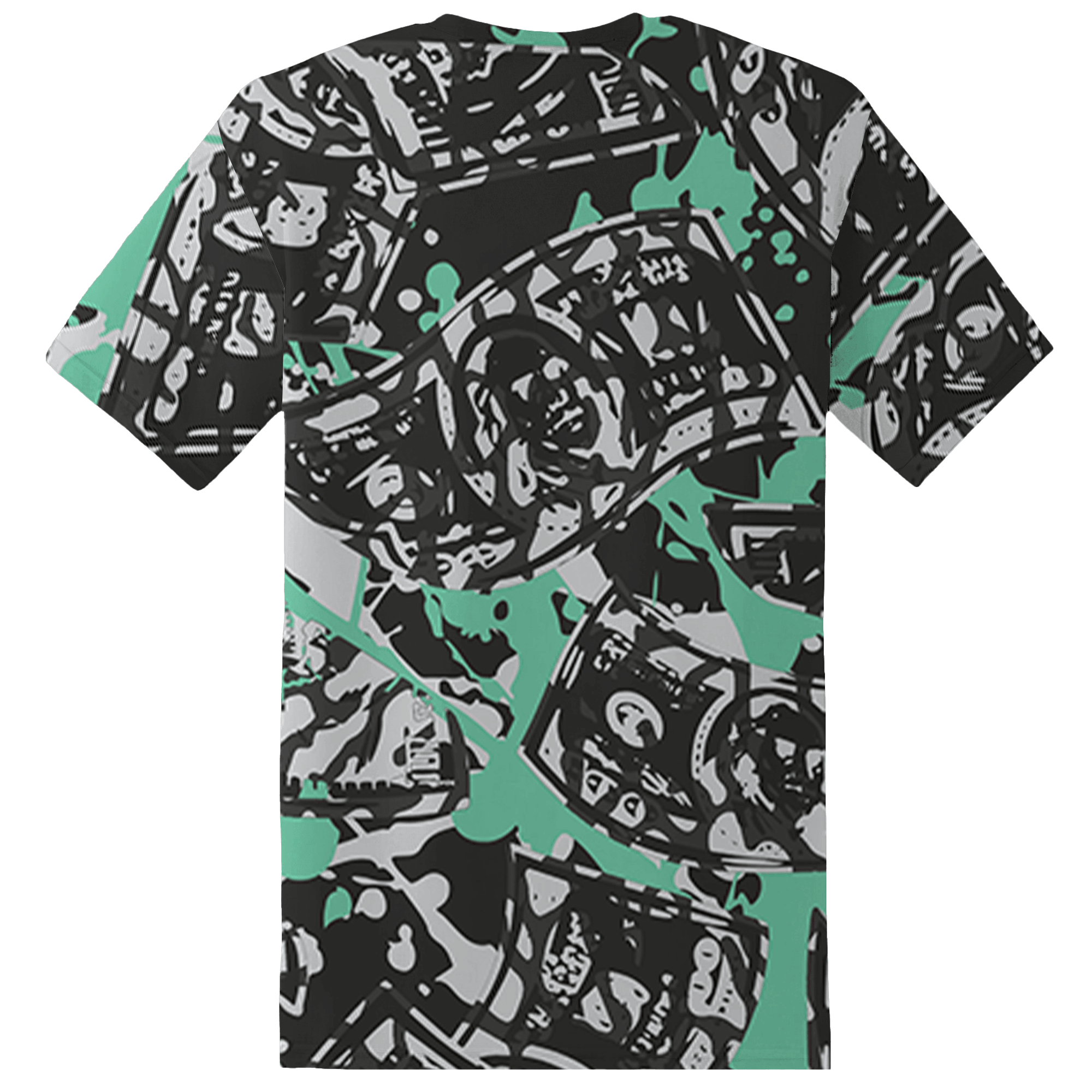 Green Glow 3s T Shirt Match Money Motive BER 3D All-Over Print - NastyJamz