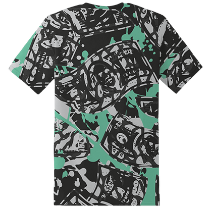 Green Glow 3s T Shirt Match Money Motive BER 3D All-Over Print - NastyJamz
