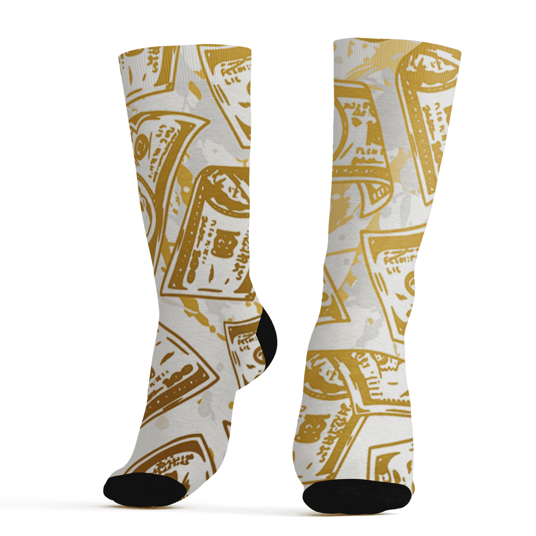 Sail 4s Socks Match Money Motive BER 3D All-Over Print - NastyJamz